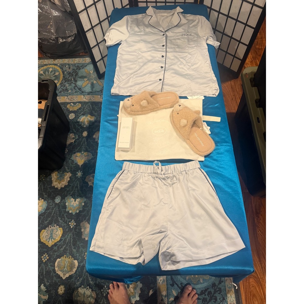NWT Gelato Pique Pajama Set Slippers Sleepy Vanilla Gift Set One Size Japan